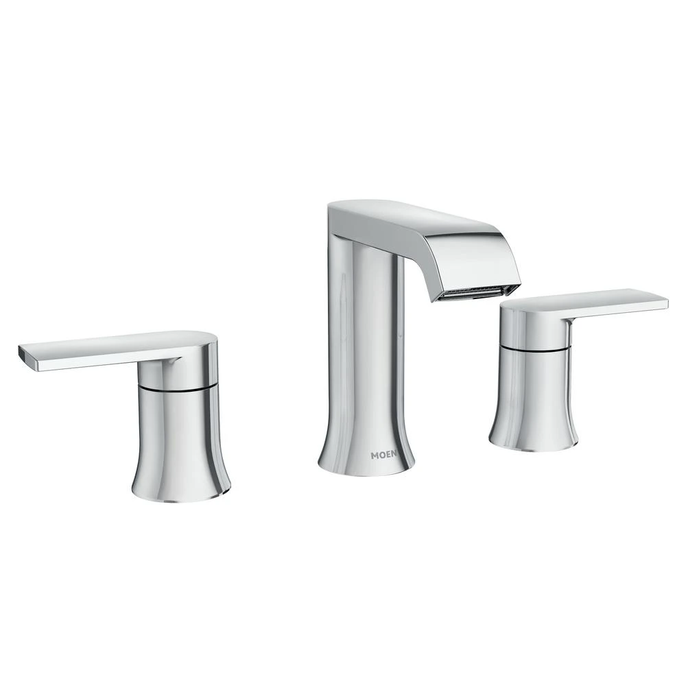 Genta 8 In. Widespread 2-Handle Bathroom Faucet In Chrome 1 Genta 8 In. Widespread 2-Handle Bathroom Faucet In Chrome