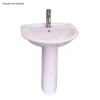 Barclay Products Karla 24 In. Pedestal Combo Bathroom Sink With 1 Faucet Hole In White
