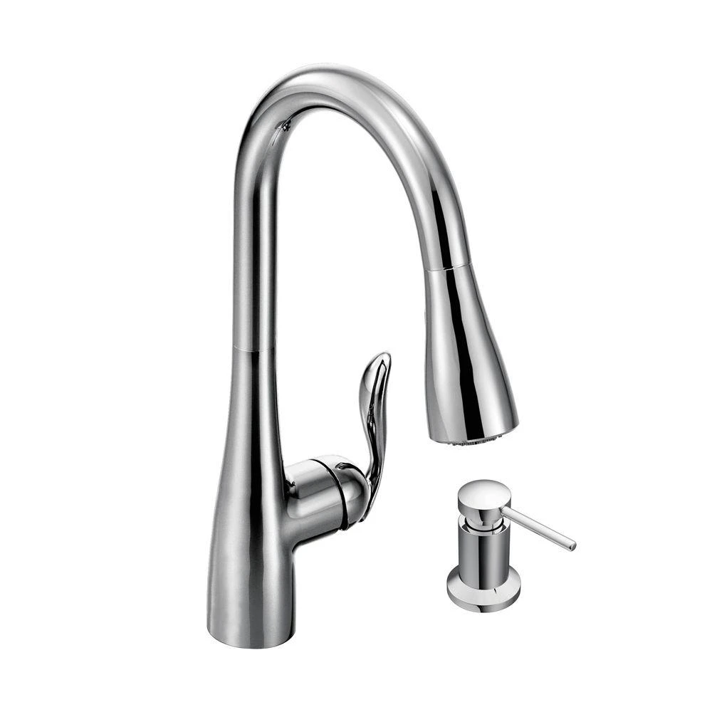 Arbor Single-Handle Pull-Down Sprayer Kitchen Faucet With Reflex And Soap/Lotion Dispenser In Matte Black 9 Arbor Single-Handle Pull-Down Sprayer Kitchen Faucet With Reflex And Soap/Lotion Dispenser In Matte Black - Image 9