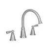 Banbury 2-Handle Deck-Mount High Arc Roman Tub Faucet With Valve In Spot Resist Brushed Nickel