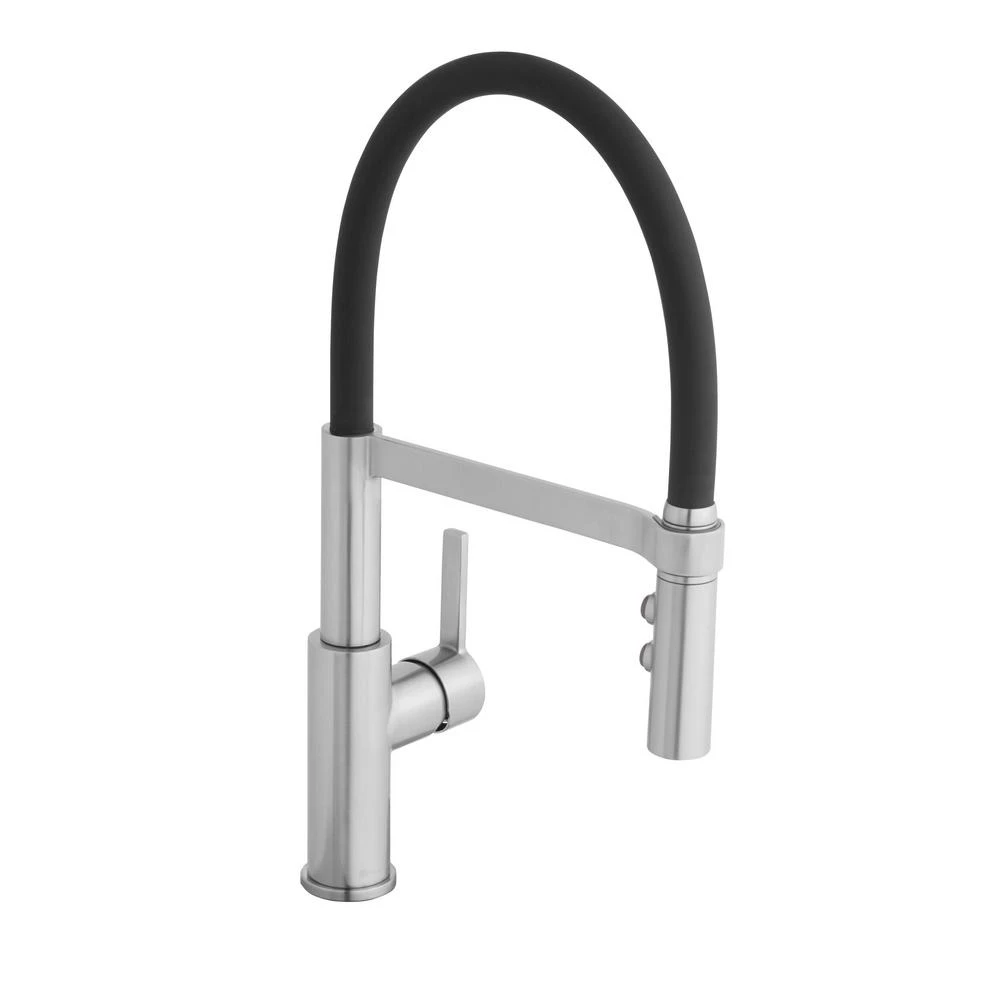 Statham Single-Handle Rubber Hose Spring Neck Kitchen Faucet With TurboSpray And FastMount In Stainless Steel 3 Statham Single-Handle Rubber Hose Spring Neck Kitchen Faucet With TurboSpray And FastMount In Stainless Steel - Image 3