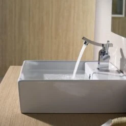 KRAUS Square Ceramic Vessel Bathroom Sink In White -Allied Brass Shop e66830b8ed92d3e513b383a7f3042b47 1800x1800