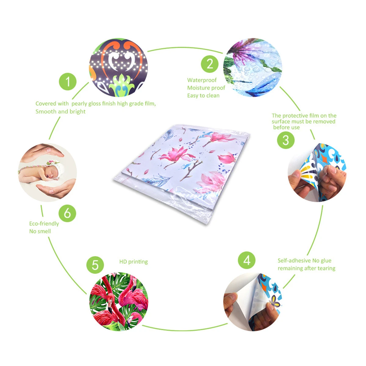 Goory 10 Pcs Moroccan Style Tile Sticker Backsplash Peel & Stick Kitchen Tile Decal, 8x8 Inches. 2 Goory 10 Pcs Moroccan Style Tile Sticker Backsplash Peel & Stick Kitchen Tile Decal, 8x8 Inches. - Image 2