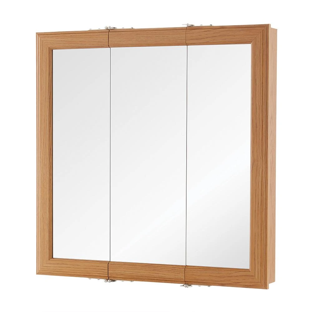 24-3/16 In. W X 24-3/16 In. H Fog Free Framed Surface-Mount Tri-View Bathroom Medicine Cabinet In White 5 24-3/16 In. W X 24-3/16 In. H Fog Free Framed Surface-Mount Tri-View Bathroom Medicine Cabinet In White - Image 5