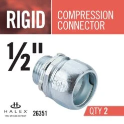 1/2 In. Rigid Compression Connector (2-Pack) -Allied Brass Shop eadd00e239cd3411339dc38de199b299 1800x1800