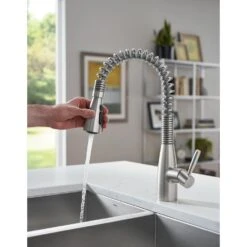 Springvale Single-Handle Pull-Down Sprayer Kitchen Faucet With Reflex And Power Boost In Spot Resist Stainless -Allied Brass Shop ed682d4fc033162fb7699af487d32833 1800x1800