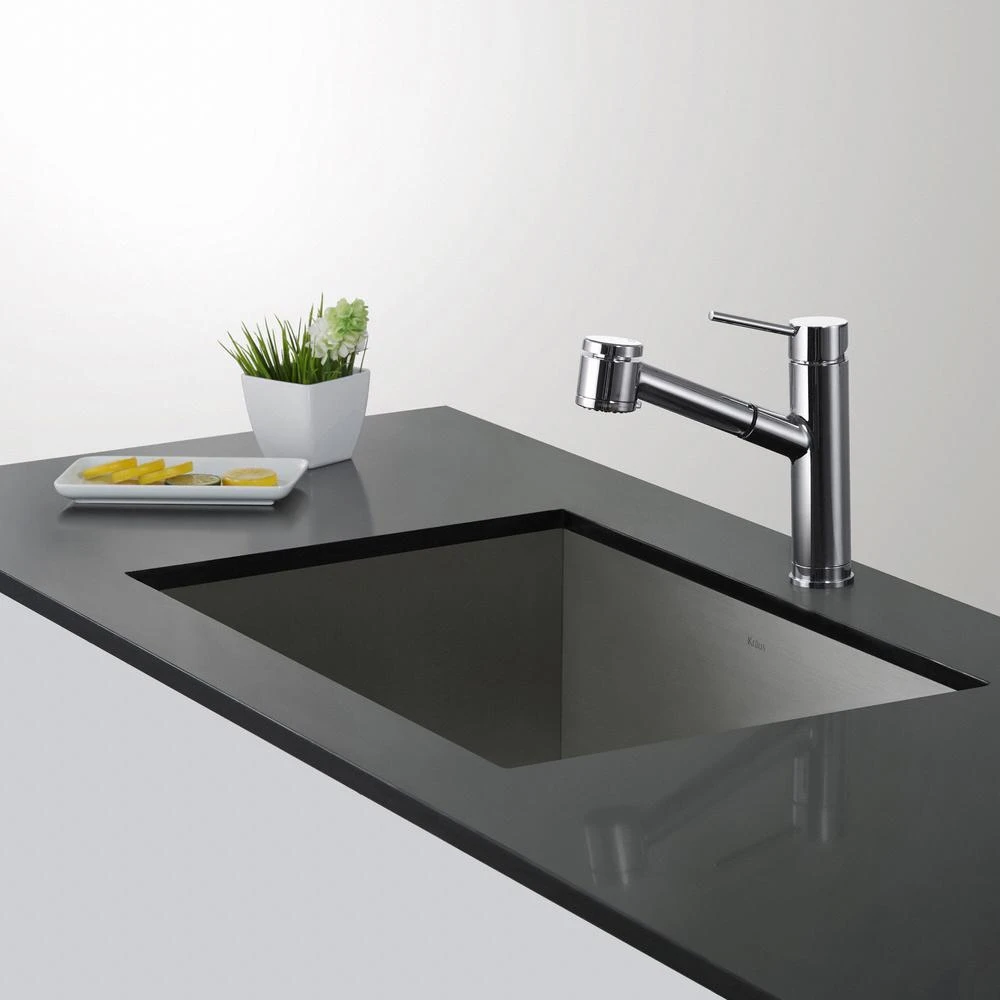 Oletto Single Handle Pull Out Kitchen Faucet In Chrome Finish 2 Oletto Single Handle Pull Out Kitchen Faucet In Chrome Finish - Image 2