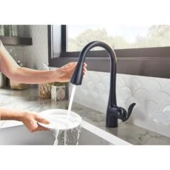 Arbor Single-Handle Pull-Down Sprayer Kitchen Faucet With Reflex And Soap/Lotion Dispenser In Matte Black 14 Arbor Single-Handle Pull-Down Sprayer Kitchen Faucet With Reflex And Soap/Lotion Dispenser In Matte Black -Allied Brass Shop ef2bf4ed8e7ce8db6772713abd44c54e 1800x1800