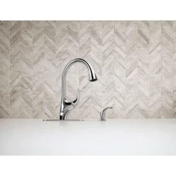 Trielle Single-Handle Pull-Down Sprayer Kitchen Faucet In Chrome -Allied Brass Shop f2cd267a5b84452fe117ee8f271f4750 1800x1800