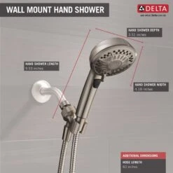 7-Spray 4.2 In. Single Wall Mount Handheld Shower Head In SpotShield Brushed Nickel -Allied Brass Shop f8524b8883450dfbffa3df1e5cf2f068 1800x1800