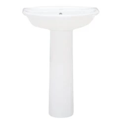 Barclay Products Karla 24 In. Pedestal Combo Bathroom Sink With 1 Faucet Hole In White -Allied Brass Shop fa06154fef56ede60b05ea3970263356 1800x1800