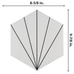 Merola Tile Aster Hex Blanco Encaustic 8-5/8 In. X 9-7/8 In. Porcelain Floor And Wall Tile (11.56 Sq. Ft. / Case) 17 Merola Tile Aster Hex Blanco Encaustic 8-5/8 In. X 9-7/8 In. Porcelain Floor And Wall Tile (11.56 Sq. Ft. / Case) -Allied Brass Shop fa50b76ec7e7f84c7cc62e6ef781a481 1800x1800