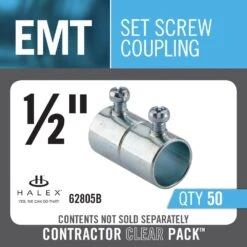 1/2 In. Electric Metallic Tube (EMT) Set-Screw Coupling (50-Pack) 14 1/2 In. Electric Metallic Tube (EMT) Set-Screw Coupling (50-Pack) -Allied Brass Shop fd43ad7b8ac44fddef68d6a1d087c8e2 1800x1800